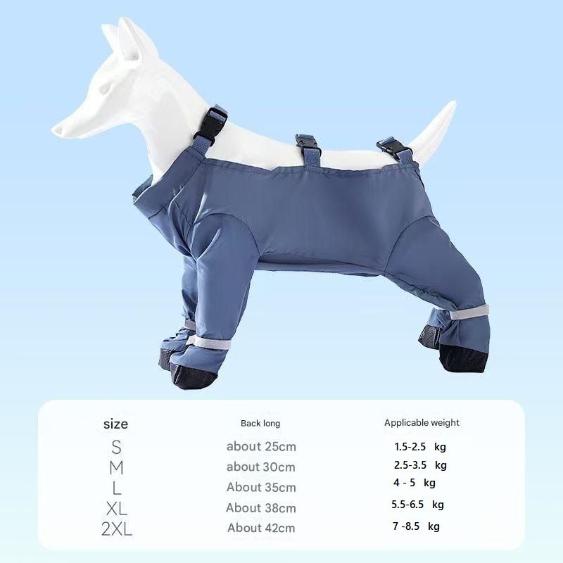 Pet Waterproof Full-Body Dust-Proof Pants with Belly Coverage