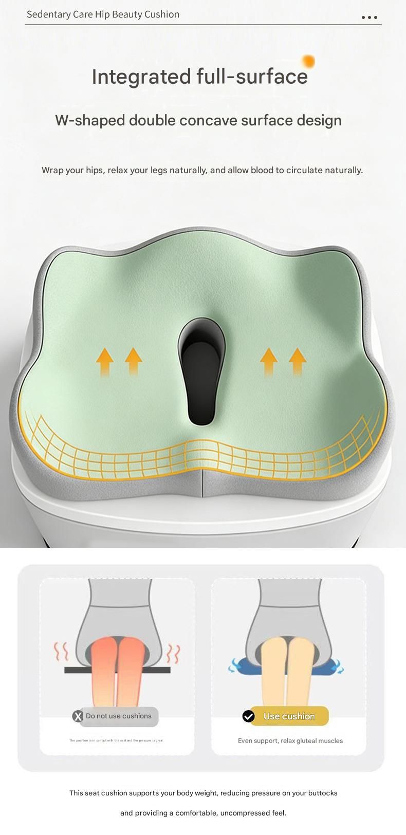 Breathable Contoured Design for Office, Car, and Home Use