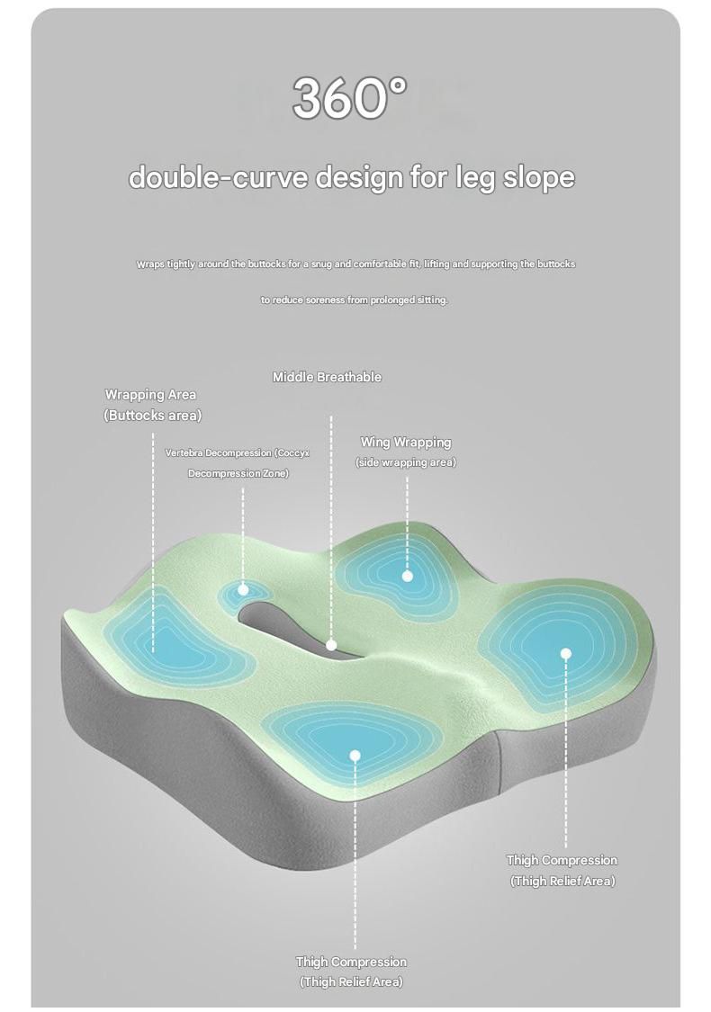 Breathable Contoured Design for Office, Car, and Home Use