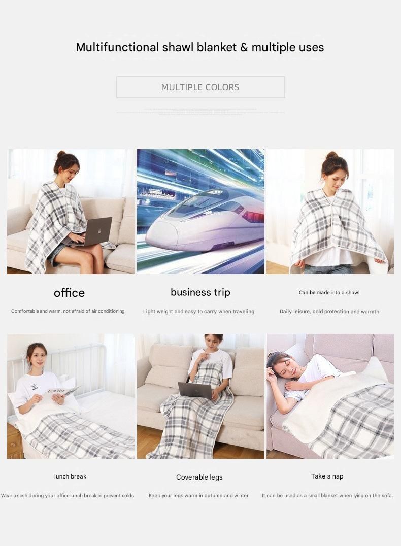 Black and White 100*140cm Japanese-Style shawl blanket Ultra-Soft Blanket