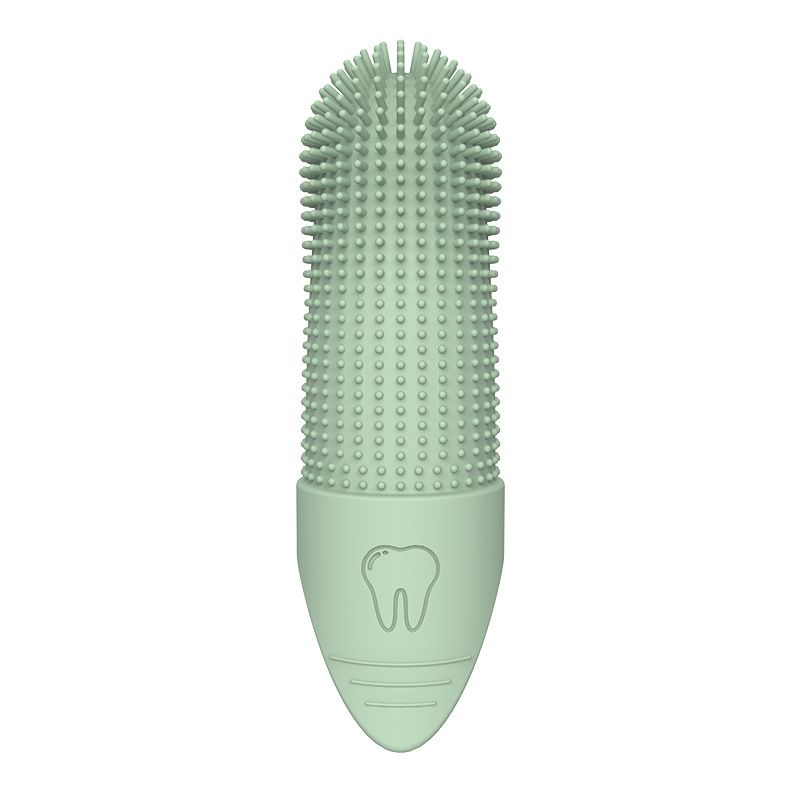 Green Pet Finger Toothbrush