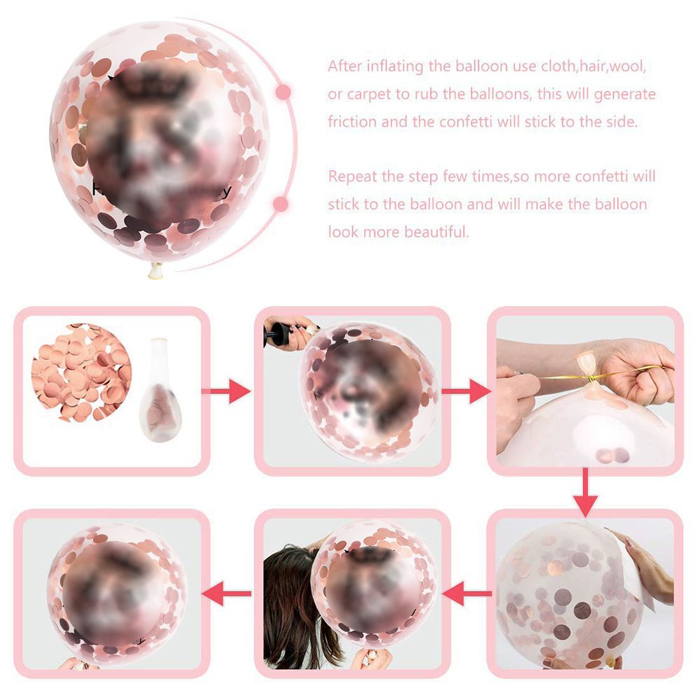 Rose Gold Birthday Balloon Decoration Set
