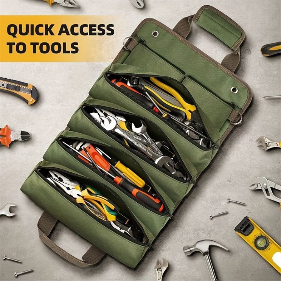 Multi-Pocket Storage for Electricians, Mechanics & DIY Enthusiasts