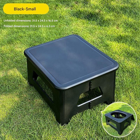 Black Portable Folding Toilet Stool