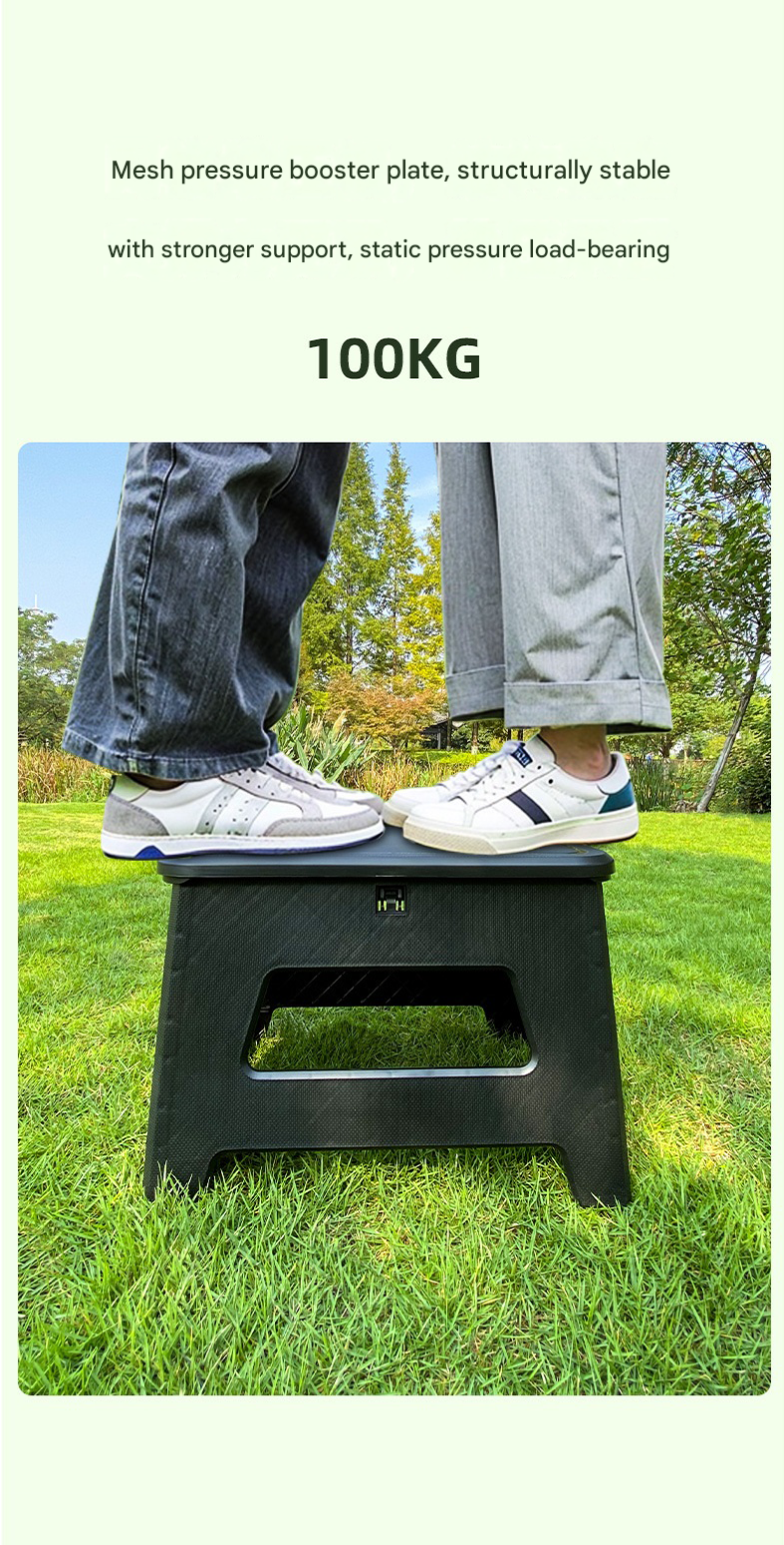 Black Portable Folding Toilet Stool