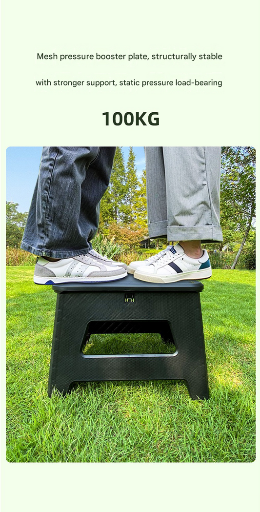 Black Portable Folding Toilet Stool