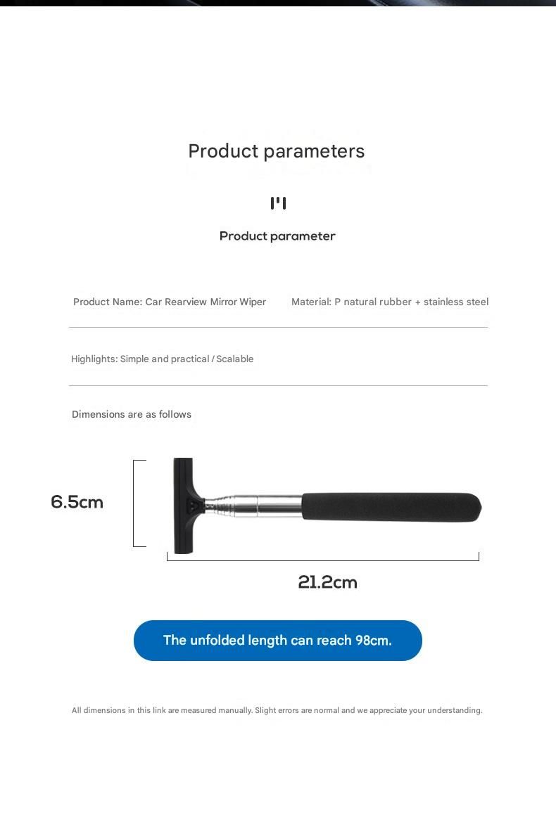 98cm Extendable Car Defog & Rain Removal Tool