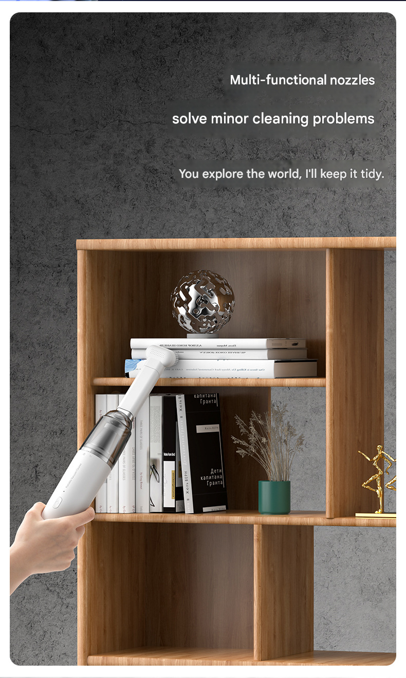 120W Strong Suction, Handheld Wireless, Lightweight 300g, Wet and Dry Use