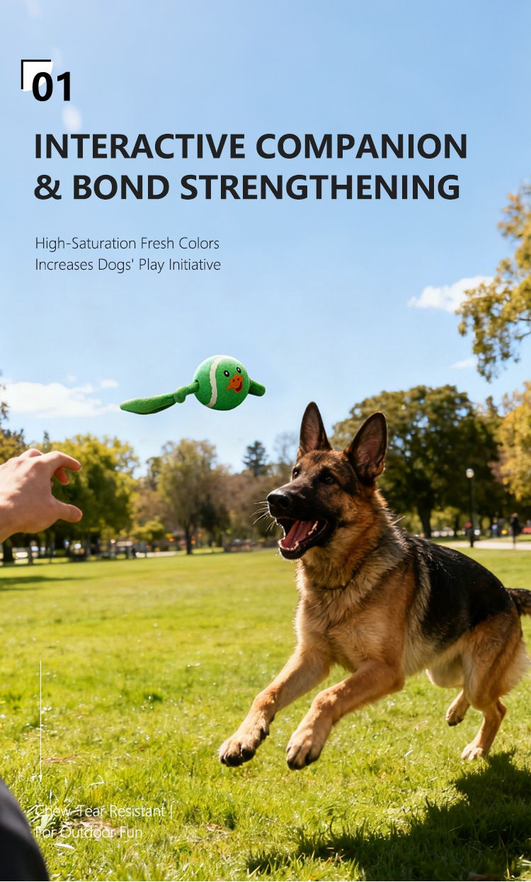Chew-Resistant Dog Ball with Plush Animal Designs for Interactive Play