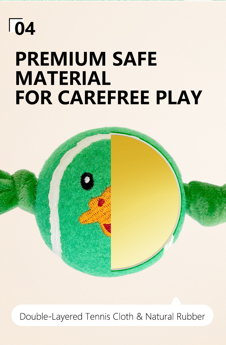 Chew-Resistant Dog Ball with Plush Animal Designs for Interactive Play