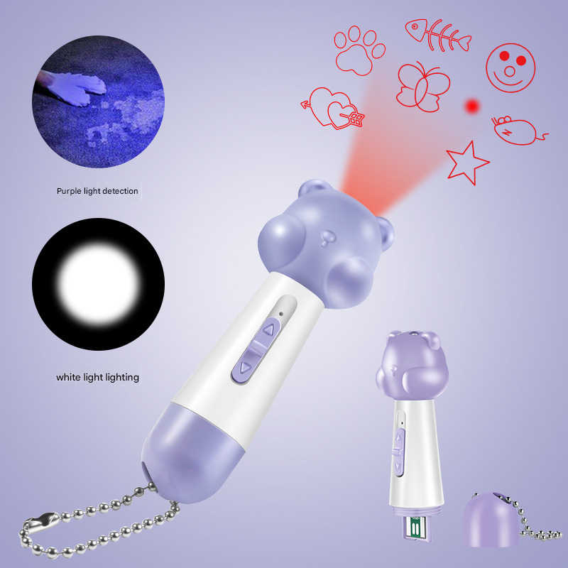 Multi Pattern Laser Pointer with UV and White Light for Cats