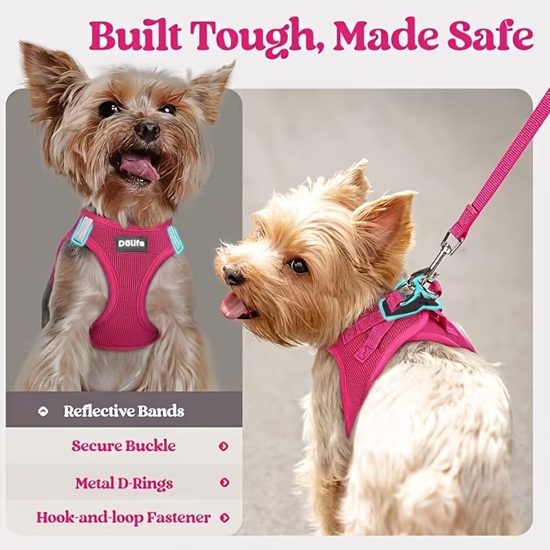 Adjustable Reflective Pet Vest with Swivel Clip(Size: XL)