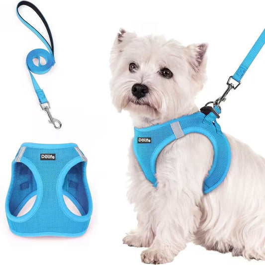 Adjustable Reflective Pet Vest with Swivel Clip(Size: M)