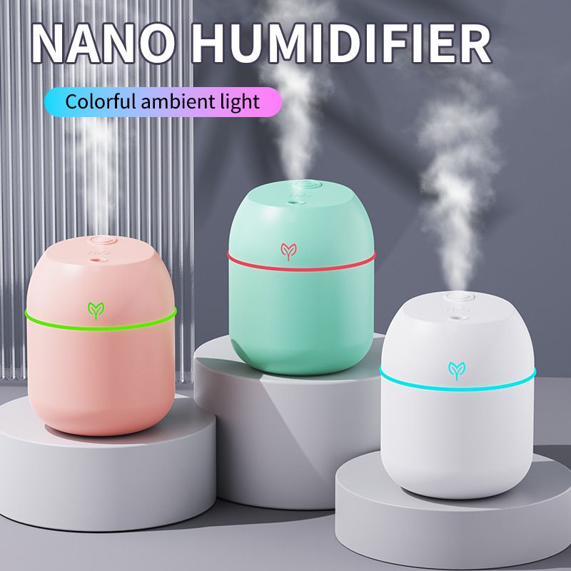 Desktop Ultrasonic Air Humidifier with Colorful LED Light