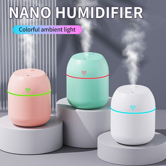 Desktop Ultrasonic Air Humidifier with Colorful LED Light