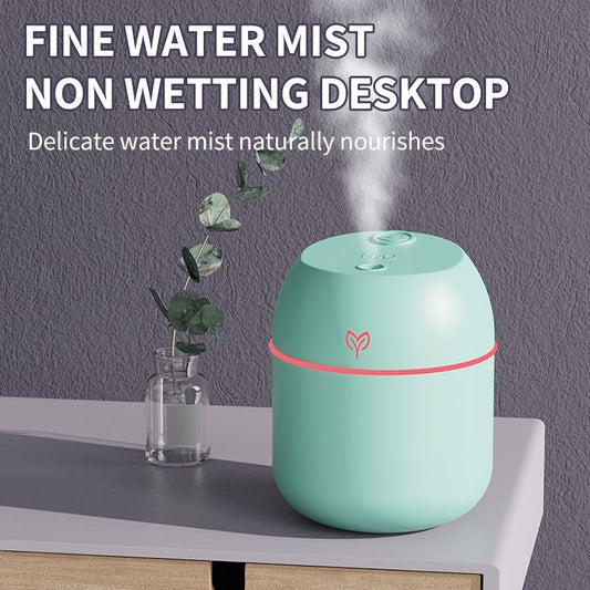 Desktop Ultrasonic Air Humidifier with Colorful LED Light