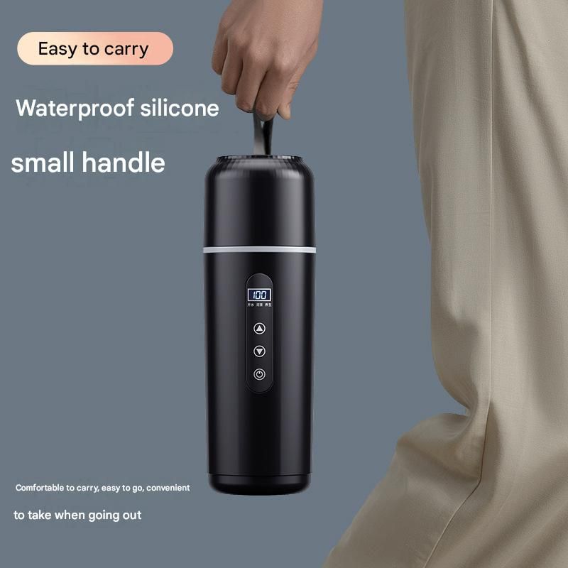 Black 500ml Portable Car Kettle - 12V/24V