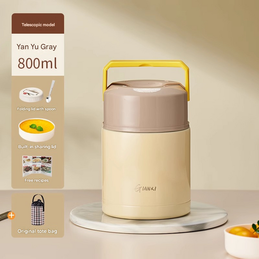 Go-Anywhere 800ml Stainless Steel Thermal Soup Outline Brown