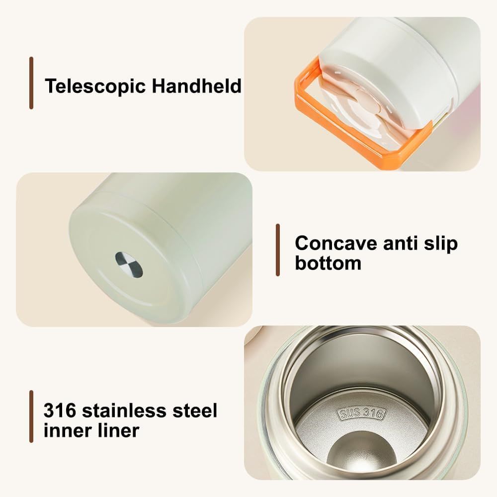 Go-Anywhere 800ml Stainless Steel Thermal Soup Outline Brown
