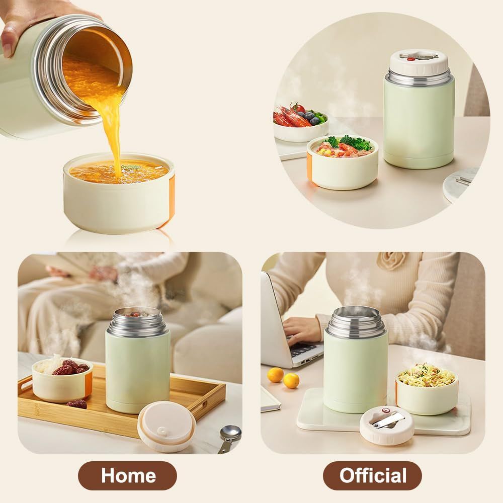 Go-Anywhere 800ml Stainless Steel Thermal Soup Outline Blue