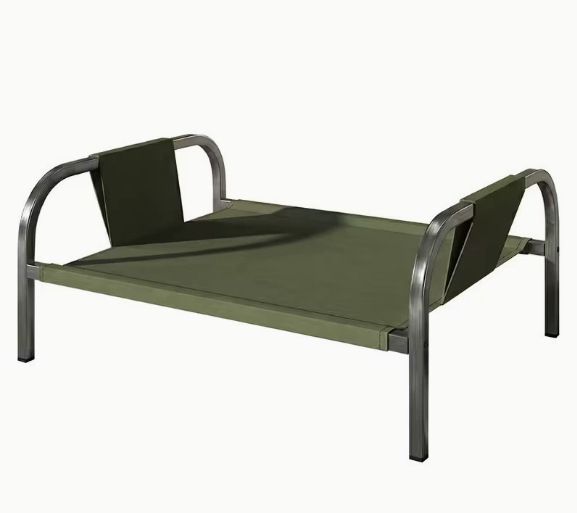 Green Raised Pet Bed - 50 x 40 x 20 cm