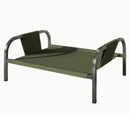 Green Raised Pet Bed - 50 x 40 x 20 cm