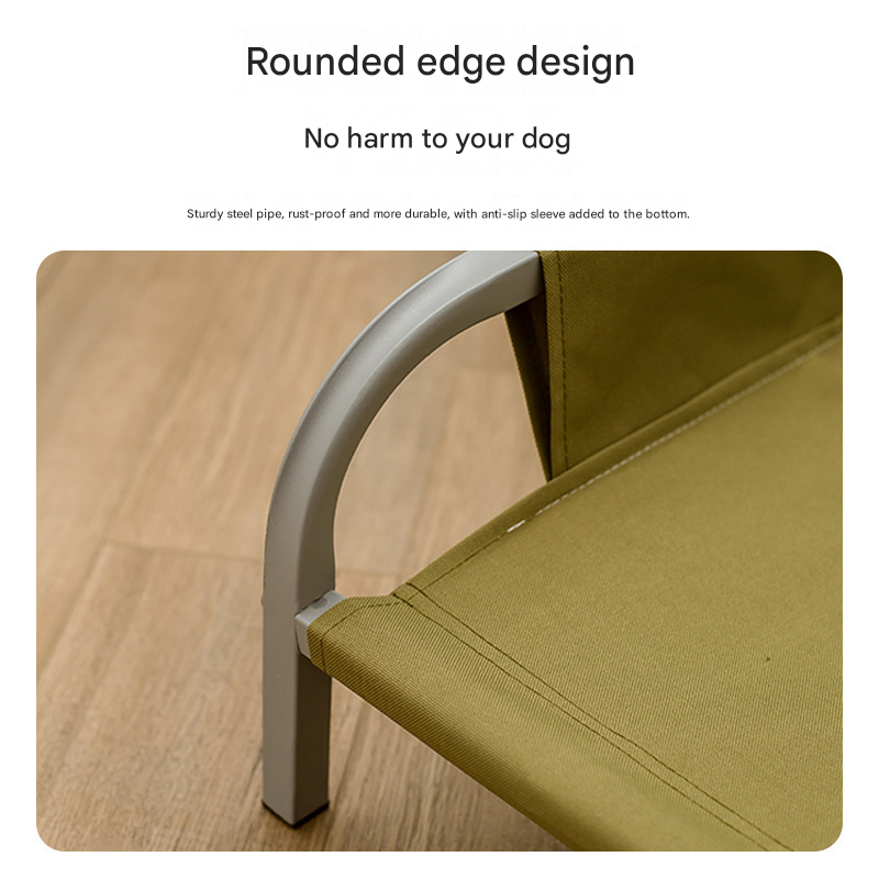 Green Raised Pet Bed - 50 x 40 x 20 cm