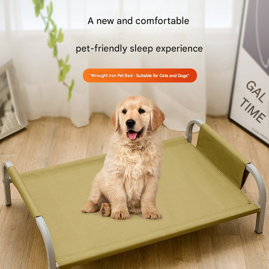Grey Raised Pet Bed - 50 x 40 x 20 cm