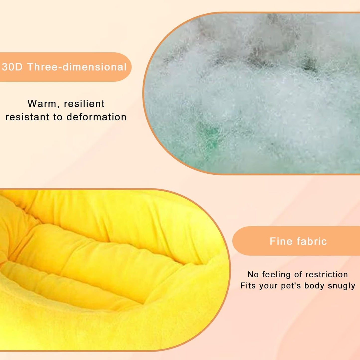 Banana Boat Pet Bed Plush Soft Dog Cat Nest