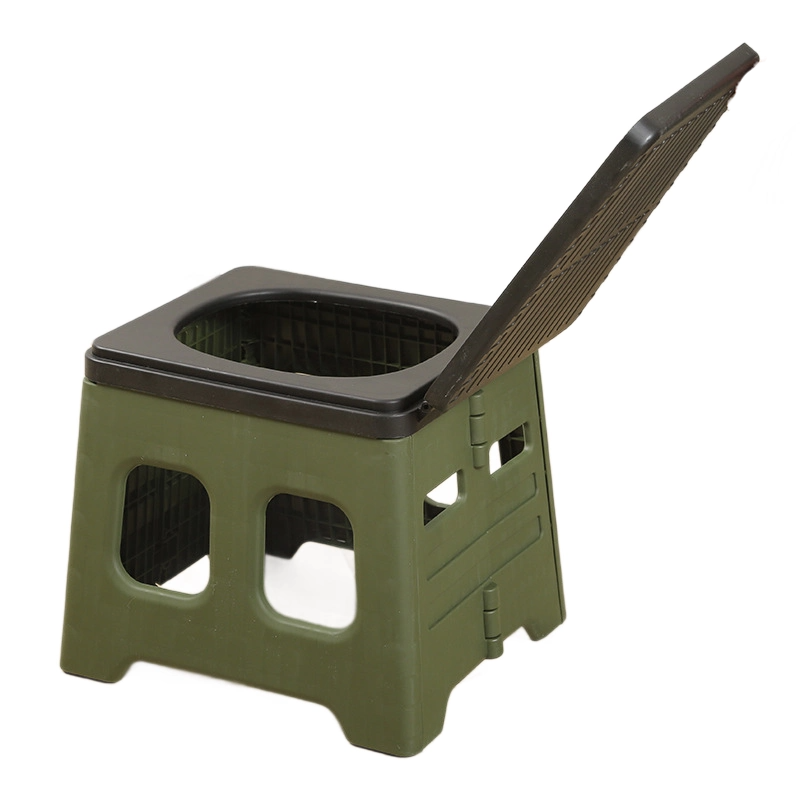 Green Portable Camping Toilet Chair