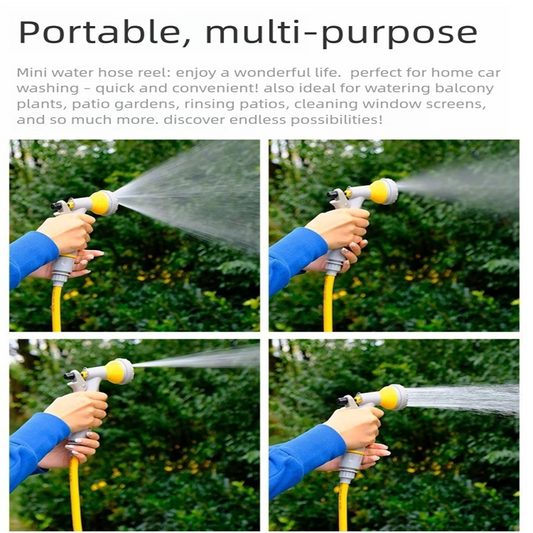 Blue Portable Hose Reel Cart