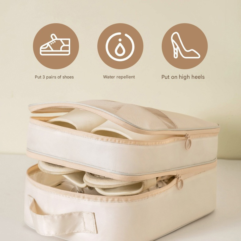 Navy Waterproof Travel Shoe Bag