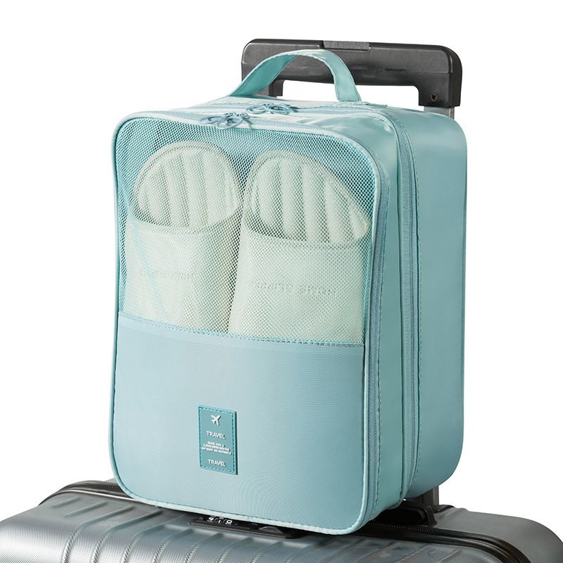 Light Blue Waterproof Travel Shoe Bag