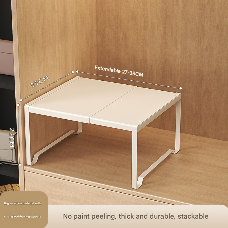 White Adjustable Closet Shelf Organizer