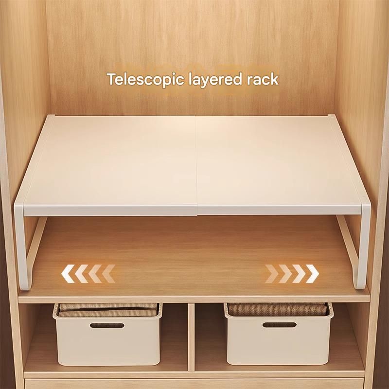 White Adjustable Closet Shelf Organizer