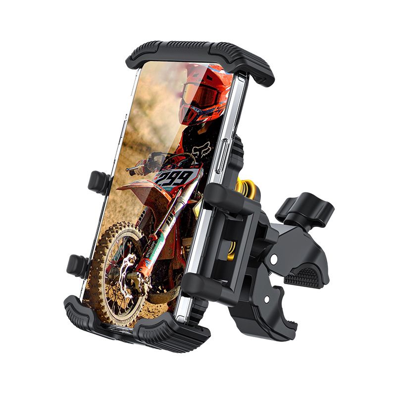 Motorcycle Phone Holder Handlebar Mount - Black