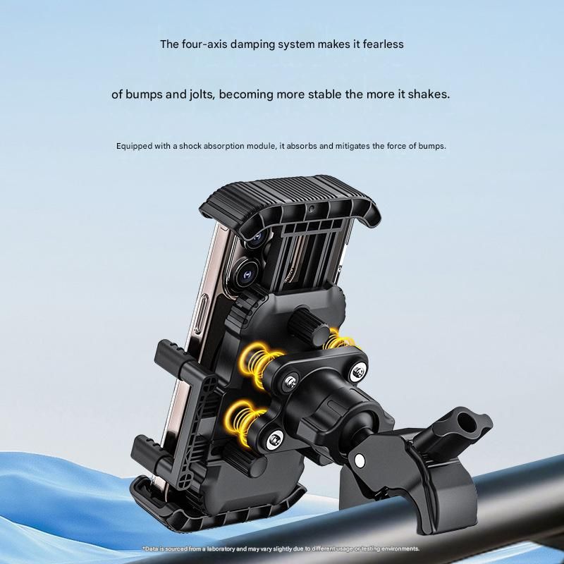 Motorcycle Phone Holder Handlebar Mount - Black