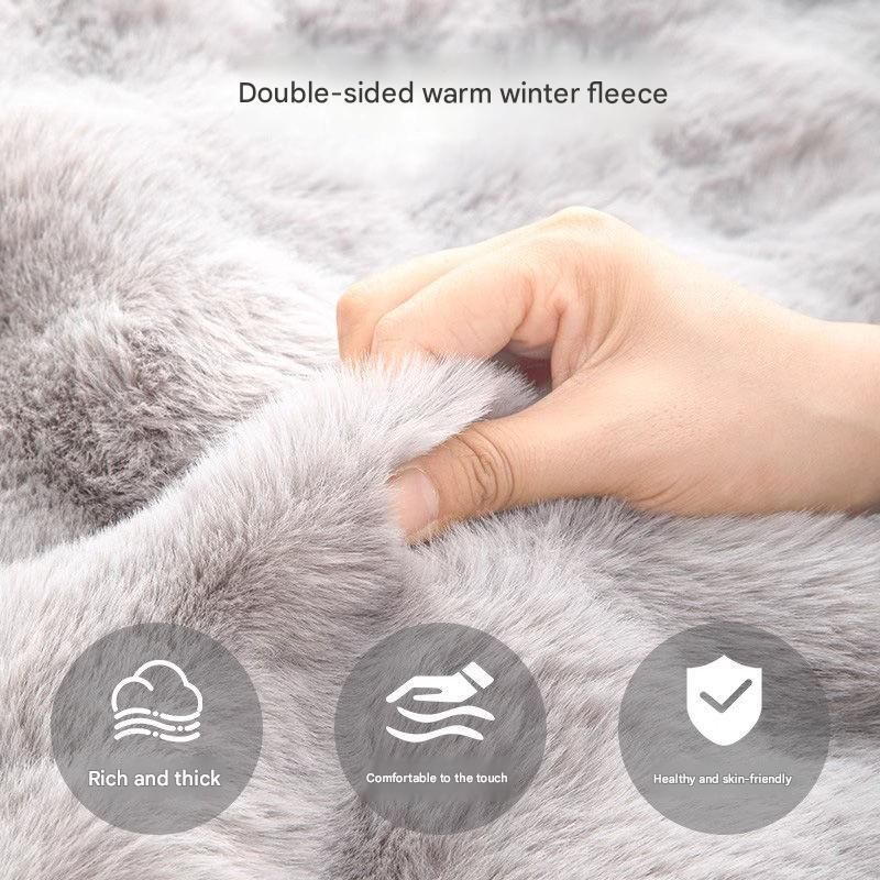 Grey Large Plush Dog Bed ,Machine Washable for Large Dogs (60cm)