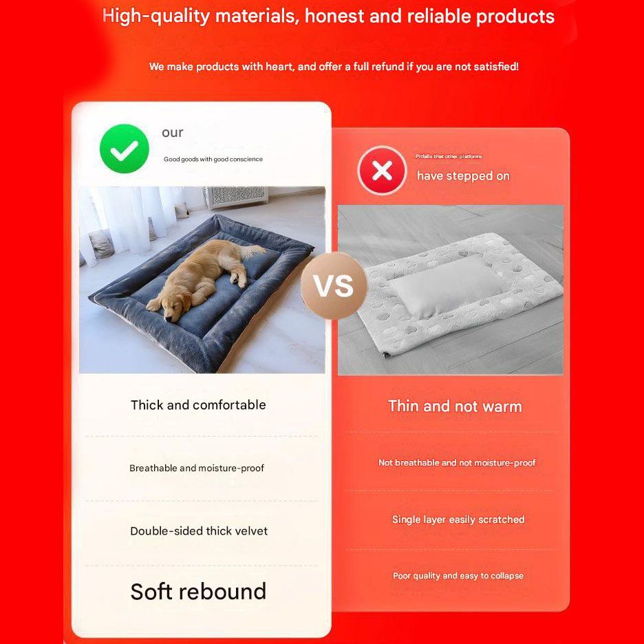Grey Large Plush Dog Bed ,Machine Washable for Large Dogs (60cm)