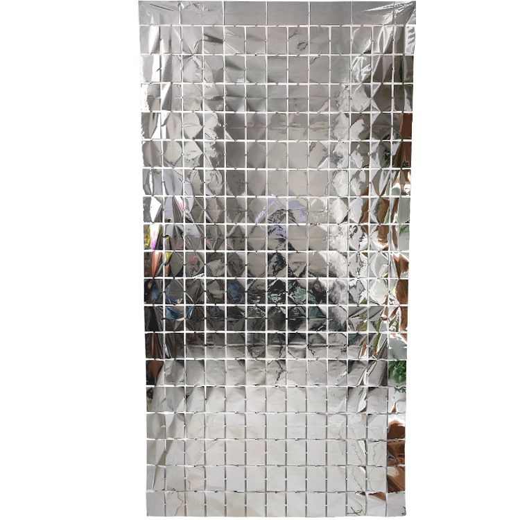 Silver 3D Foil Fringe Backdrop - 2 Pack
