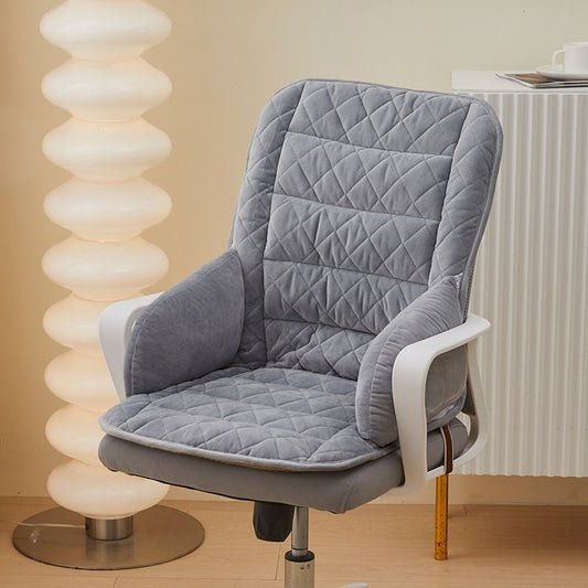 Thickened Lumbar Support Pad with Detachable Armrests, Secure Buckle and Washable Cover
