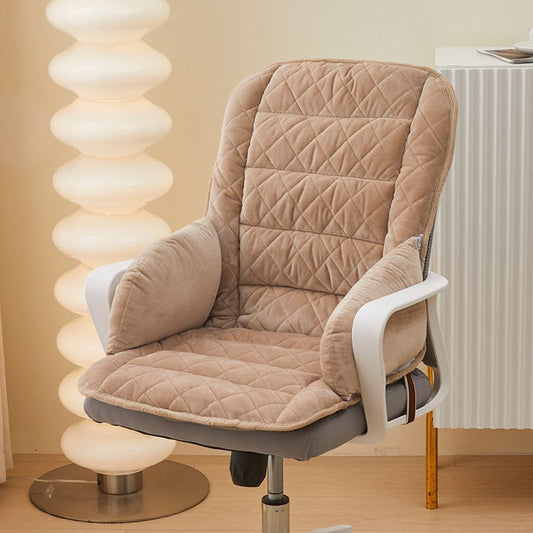 Thickened Lumbar Support Pad with Detachable Armrests, Secure Buckle and Washable Cover