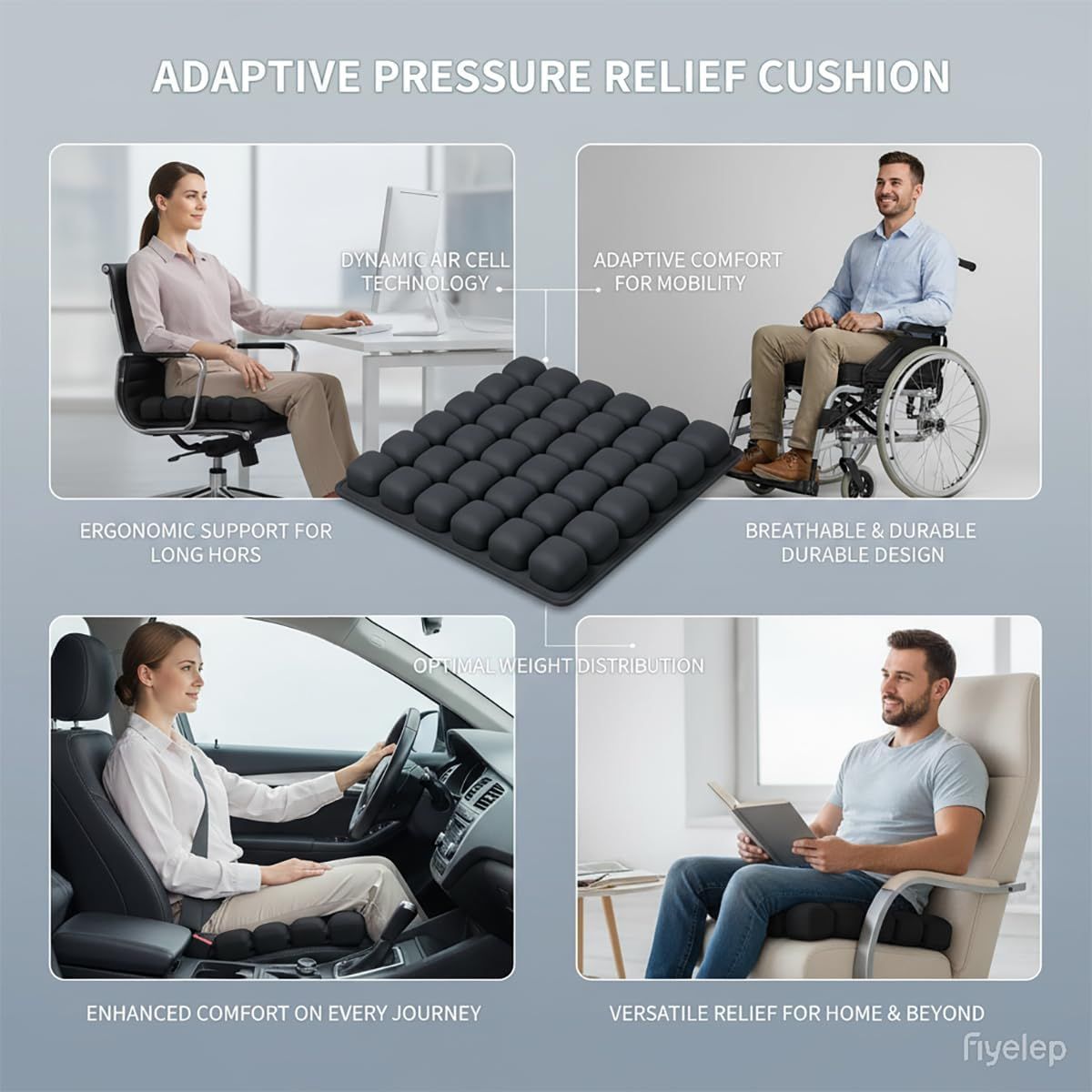 3D Aircell Travel Inflatable Seat for Long Sitting pressure relief