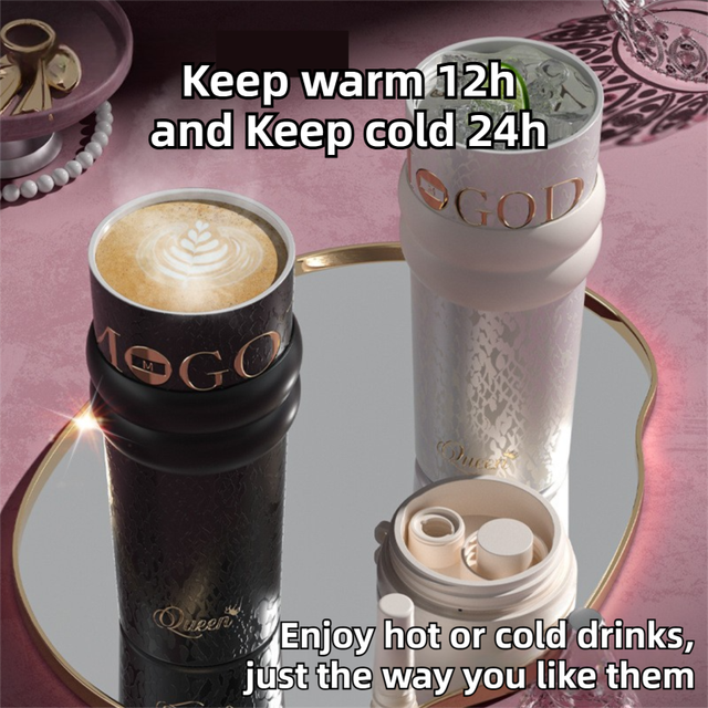 The Queen Tumbler: Dual-Lid Straw & Tea Infuser Travel Mug