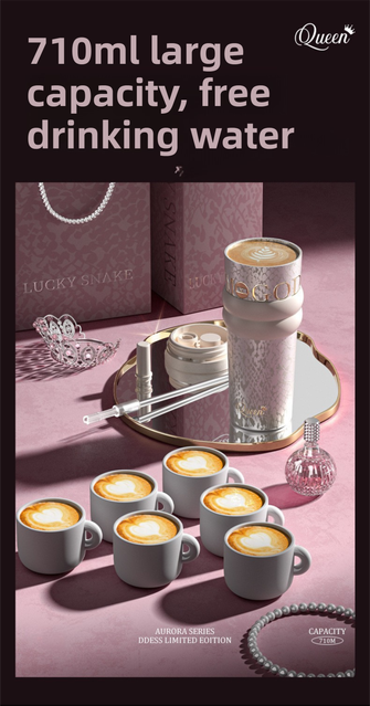 The Queen Tumbler: Dual-Lid Straw & Tea Infuser Travel Mug