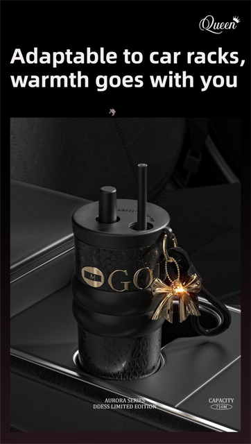 The Queen Tumbler: Dual-Lid Straw & Tea Infuser Travel Mug
