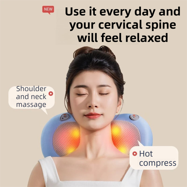 Multifunctional Shiatsu Back Massage Cushion for Neck Waist Shoulder Relief