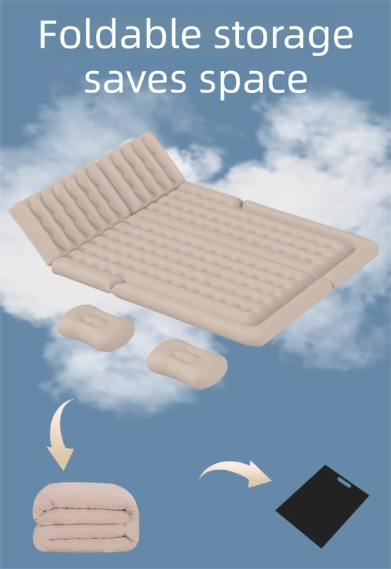 Black Multi-Chamber Car Inflatable Air Mattress