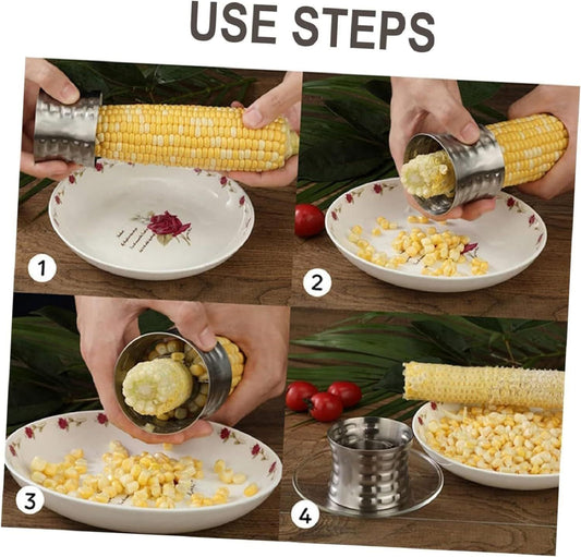 2-Pack Stainless Steel Corn Thresher Peeler