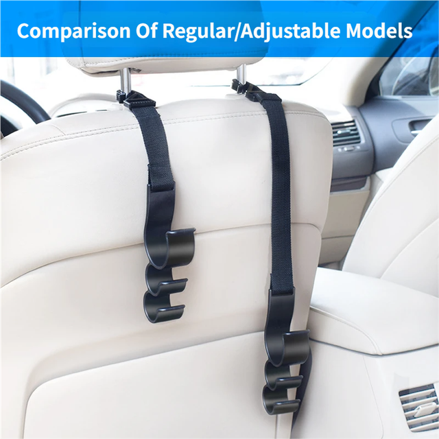 2-Pack Car Seat Back Triple Hooks